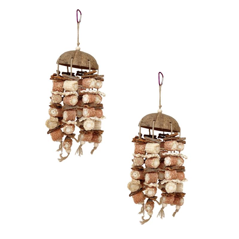 Parrot Toys Natural Coconut Shell Corn Cob Bark Chew Toy Hanging Bird Cage Decoration For Medium
Parrot Toys Natural Coconut Shell Corn Cob Bark Chew Toy Hanging Bird Cage Decoration For Medium