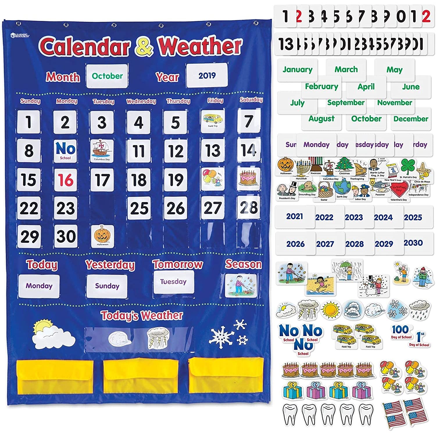 Learning Resources Calendar Weather Pocket Chart Calendar Weather LER 2418 & &
Learning Resources Calendar Weather Pocket Chart Calendar Weather LER 2418 & &