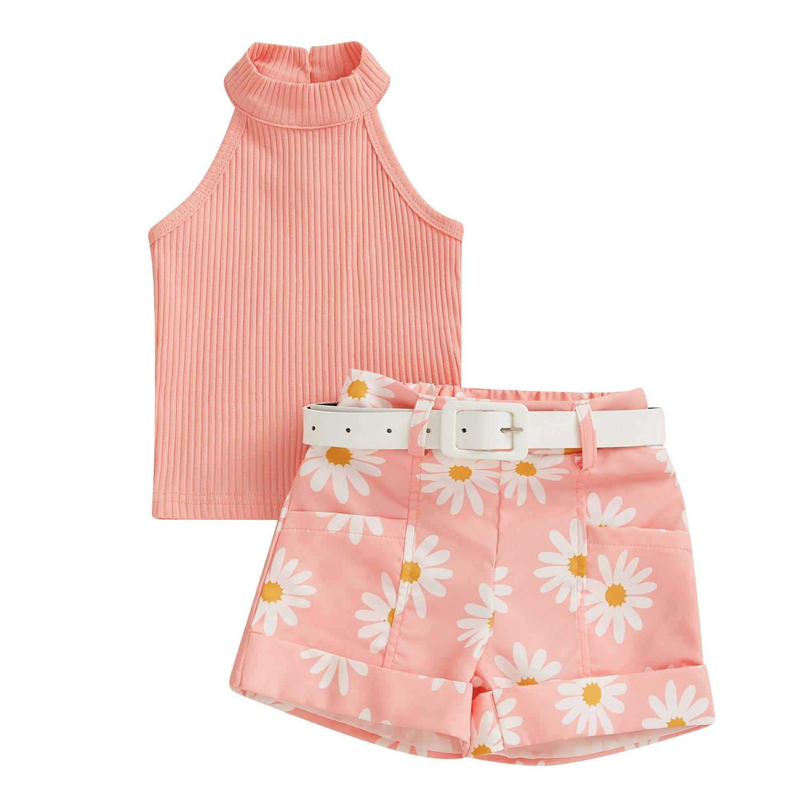 Летняя одежда для девочек-малышей: однотонные топы с резинкой на шее и шорты с поясом в клетку/ромашки
Летняя одежда для девочек-малышей: однотонные топы с резинкой на шее и шорты с поясом в клетку/ромашки