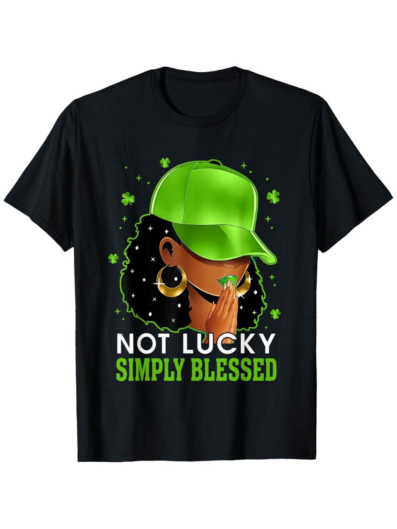 St Lucky Patricks Day Not Lucky Simply Blessed Afro Black Girl Cap T-Shirt 5XL різнокольоровий
St Lucky Patricks Day Not Lucky Simply Blessed Afro Black Girl Cap T-Shirt 5XL різнокольоровий
