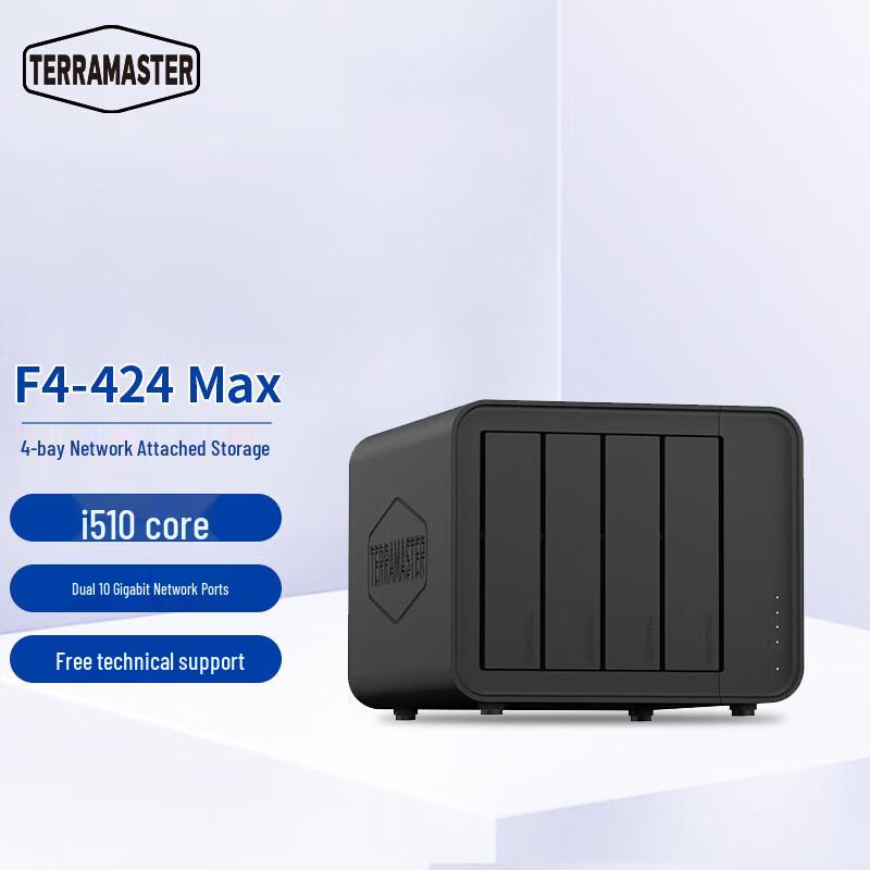 TerraMaster F4-424 MAX 4-відсіковий 10GbE NAS-сервер
TerraMaster F4-424 MAX 4-відсіковий 10GbE NAS-сервер