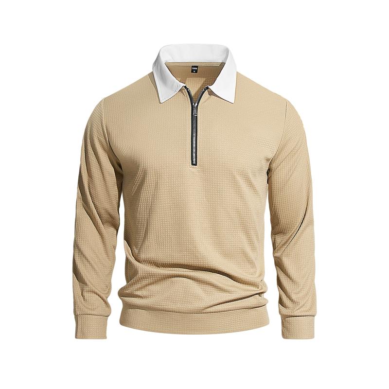 Men s Casual Waffle Texture Polo Shirt Long Sleeve Half Zipper Contrast Collar Sweatshirt Spring Autumn Pullovers M хакі
Men s Casual Waffle Texture Polo Shirt Long Sleeve Half Zipper Contrast Collar Sweatshirt Spring Autumn Pullovers M хакі
