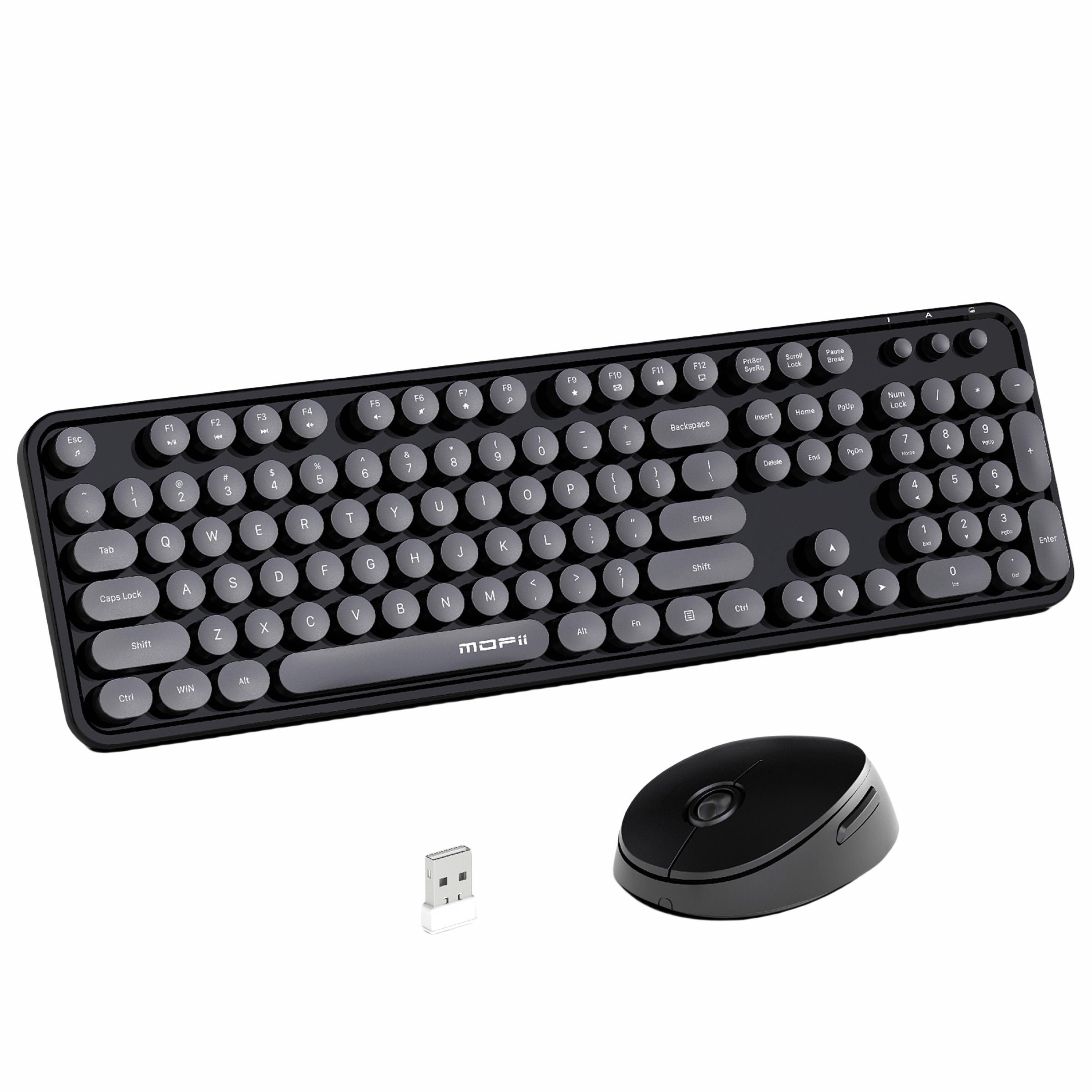 Беспроводная клавиатура и мышь Mofii Retro - 104 клавиши, круглые колпачки, 2,4 ГГц, двухрежимный Bluetooth для Mac/Windows/iPad
Беспроводная клавиатура и мышь Mofii Retro - 104 клавиши, круглые колпачки, 2,4 ГГц, двухрежимный Bluetooth для Mac/Windows/iPad