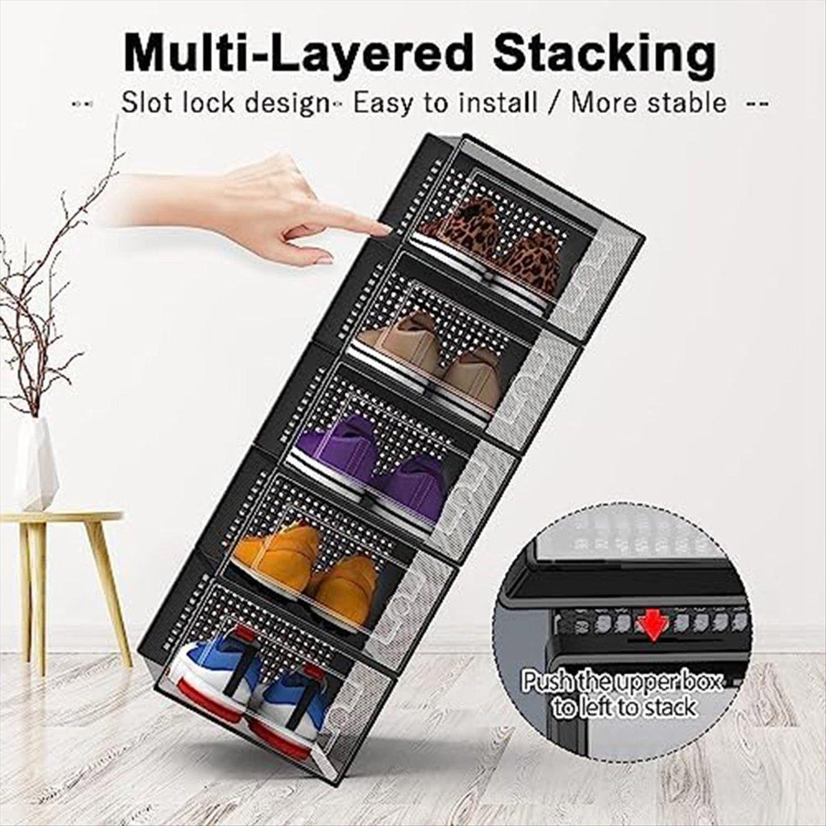 BHBL Shoe Storage Box, Clear Transparent Shoe Storage Boxes Hard Plastic Stackable Organiser Containers Bins Black China Mainland
BHBL Shoe Storage Box, Clear Transparent Shoe Storage Boxes Hard Plastic Stackable Organiser Containers Bins Black China Mainland