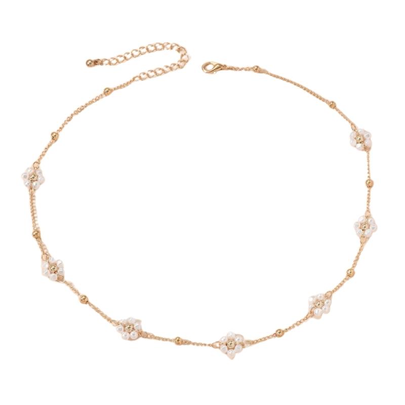 Delicate Beaded Necklace with Floral Charm Choker Flower Bead Clavicle Chain Fashion Wedding Jewelry Gift Women Girl 1
Delicate Beaded Necklace with Floral Charm Choker Flower Bead Clavicle Chain Fashion Wedding Jewelry Gift Women Girl 1