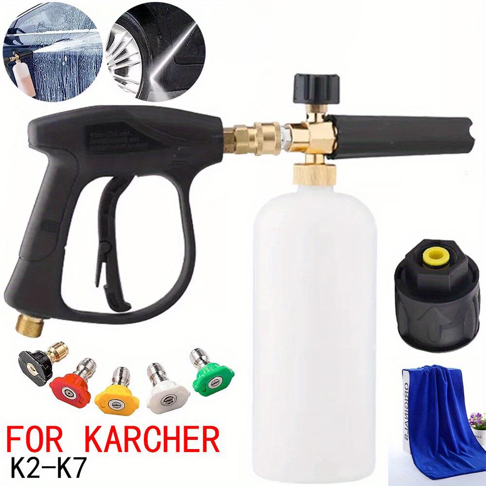 Snow Foam Lance Gun for Karcher K2-K7 (1L) - 1400-4000 PSI, M22 QC, 5 Nozzles Aluminum Short Gun, Car Wash Towel Included
Snow Foam Lance Gun for Karcher K2-K7 (1L) - 1400-4000 PSI, M22 QC, 5 Nozzles Aluminum Short Gun, Car Wash Towel Included