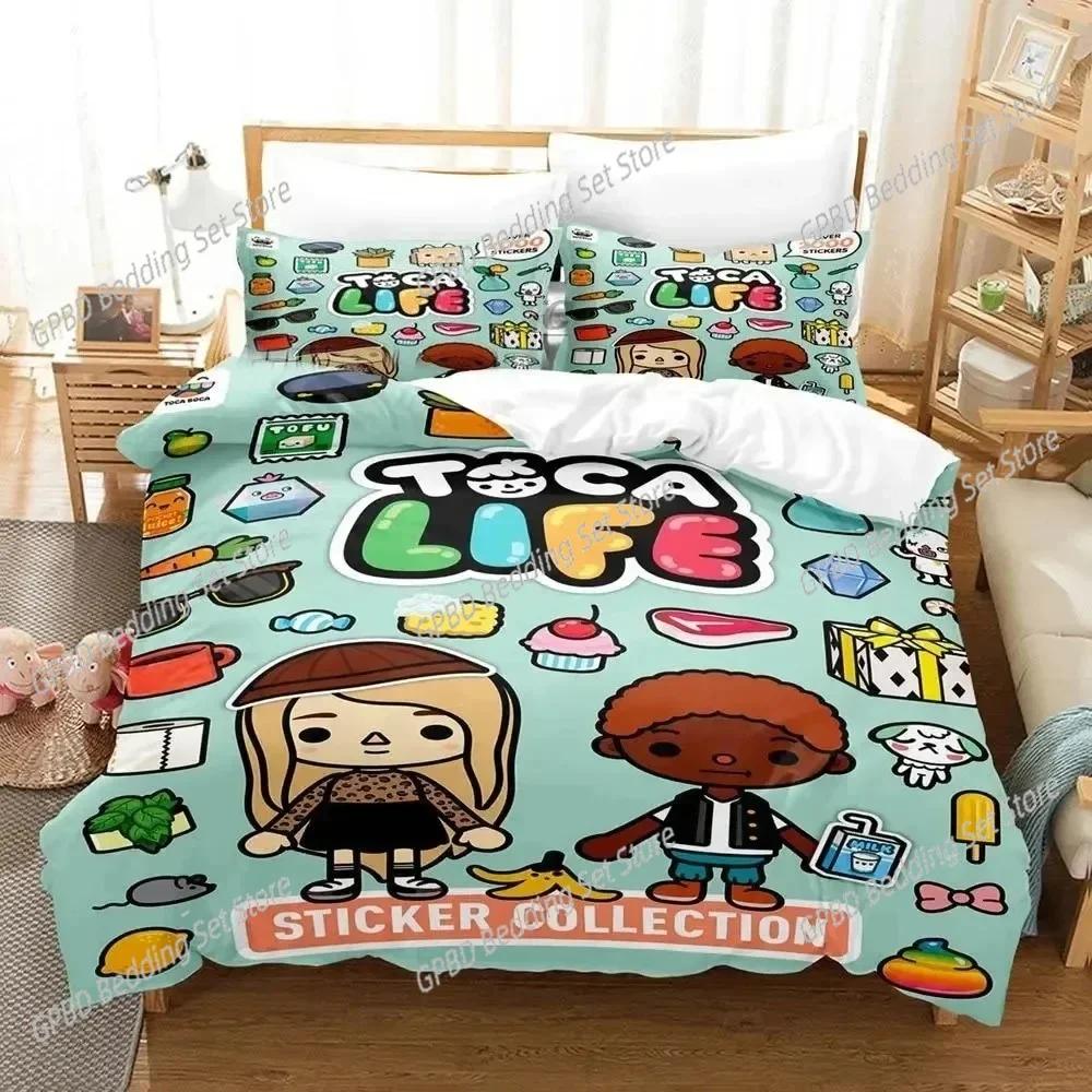 Carton Game Toca Life World Beding Set Bedrom Soft Modern Bedspreads Comefortable Children Kids Soft Duvet Cover Comfortable Quilt Cover And Pilowcase 135*200cm Eu-Single
Carton Game Toca Life World Beding Set Bedrom Soft Modern Bedspreads Comefortable Children Kids Soft Duvet Cover Comfortable Quilt Cover And Pilowcase 135*200cm Eu-Single