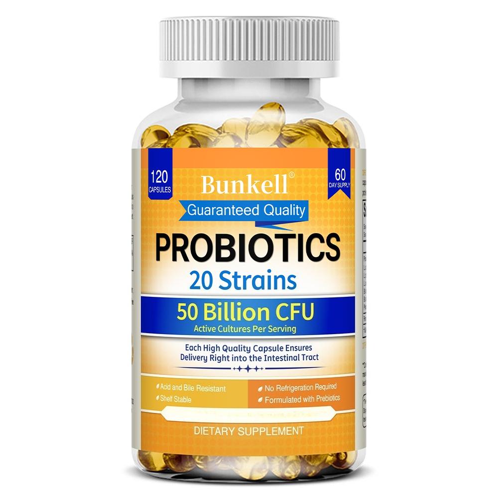 Probiotics Dietary Supplement, 20 Strains, 50 Billion Cfu Active Cultures Per Serving 120 Capsules
Probiotics Dietary Supplement, 20 Strains, 50 Billion Cfu Active Cultures Per Serving 120 Capsules