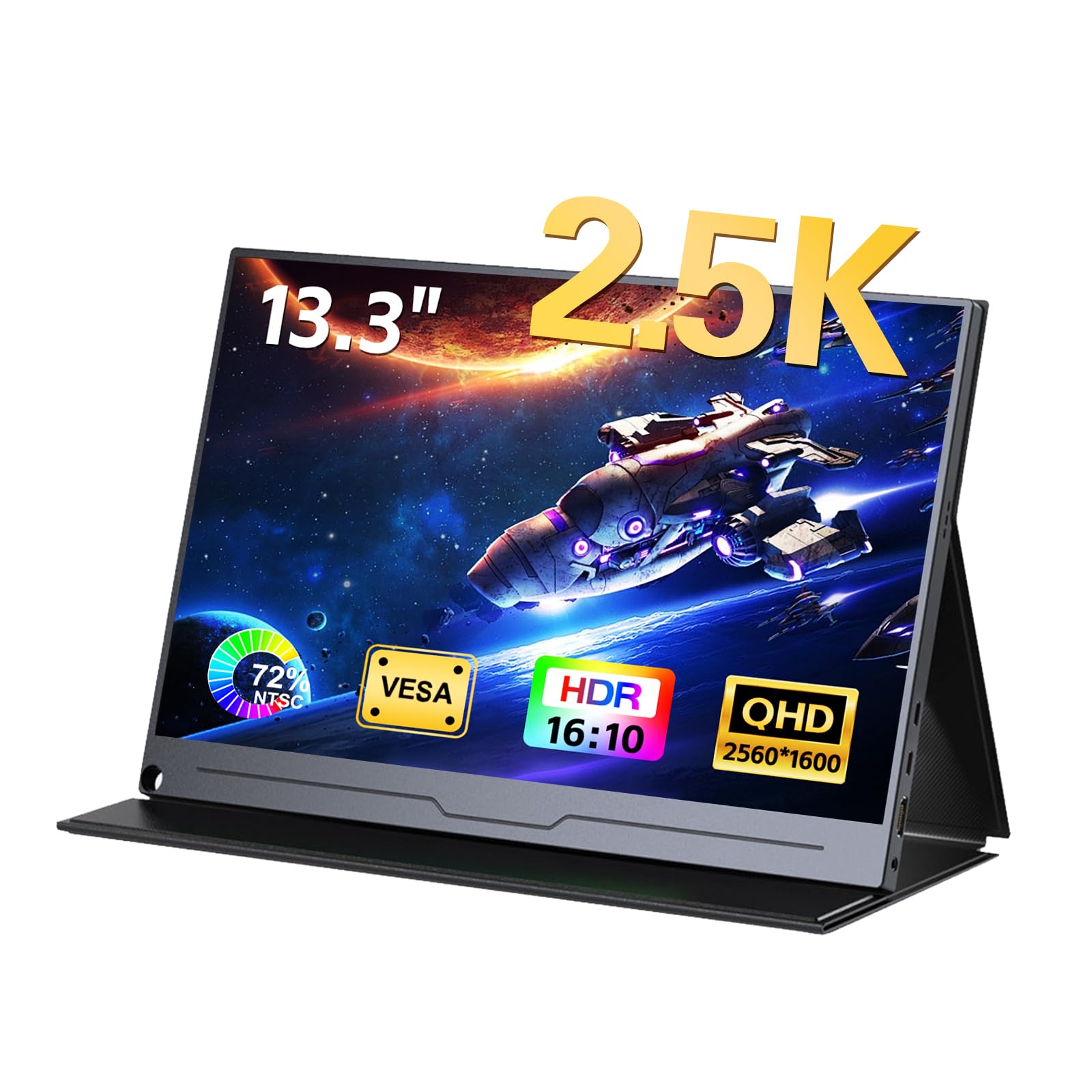 Mobile Monitor inch QHD HDR IPS LCD panel is NTSC VESA compatible HDMI port compatible with laptop PC Xbox Mayfee! 13.3 2.5K, 2560×1600 72% PS5/4 etc. чорний
Mobile Monitor inch QHD HDR IPS LCD panel is NTSC VESA compatible HDMI port compatible with laptop PC Xbox Mayfee! 13.3 2.5K, 2560×1600 72% PS5/4 etc. чорний