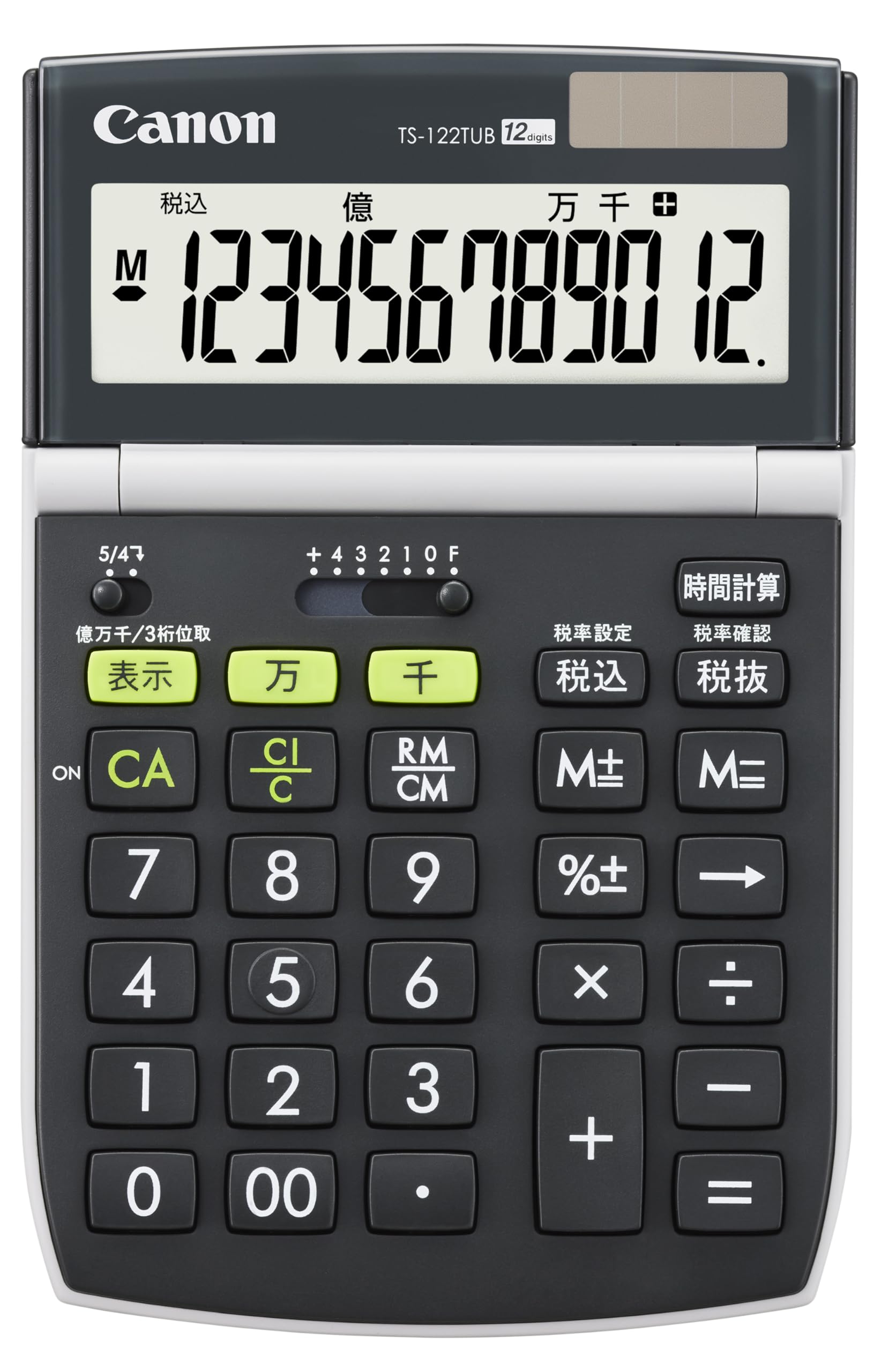 Canon Environmentally Friendly Calculator Plastic TS-122TUB (Biomass Material/Tilt Tabletop/12 Digits/Million Units/Large Display/Business)
Canon Environmentally Friendly Calculator Plastic TS-122TUB (Biomass Material/Tilt Tabletop/12 Digits/Million Units/Large Display/Business)