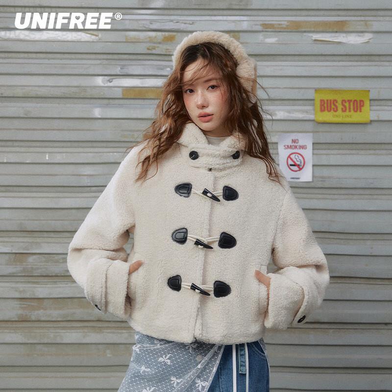 UNIFREE Women s Hooded Fleece Lined Toggle Button Short Jacket L
UNIFREE Women s Hooded Fleece Lined Toggle Button Short Jacket L