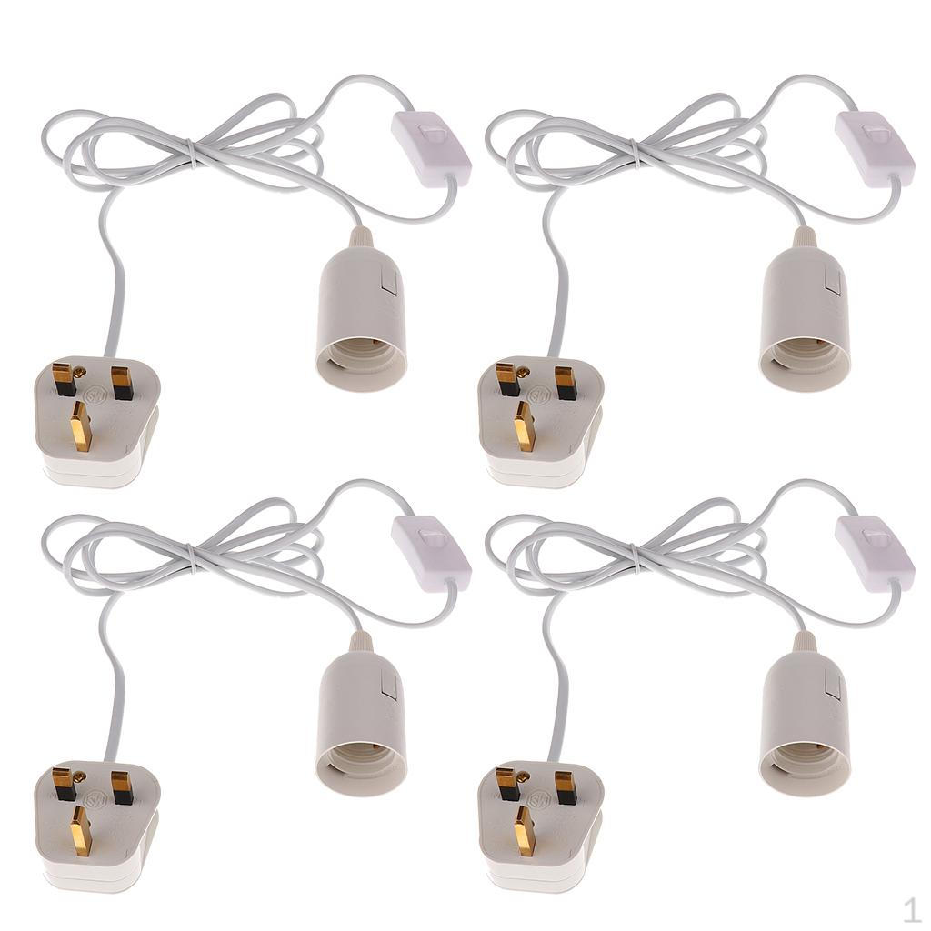 4Piece White E27 Screw Plug Hanging UK Lamp Bulb Holder Fitting Socket
4Piece White E27 Screw Plug Hanging UK Lamp Bulb Holder Fitting Socket