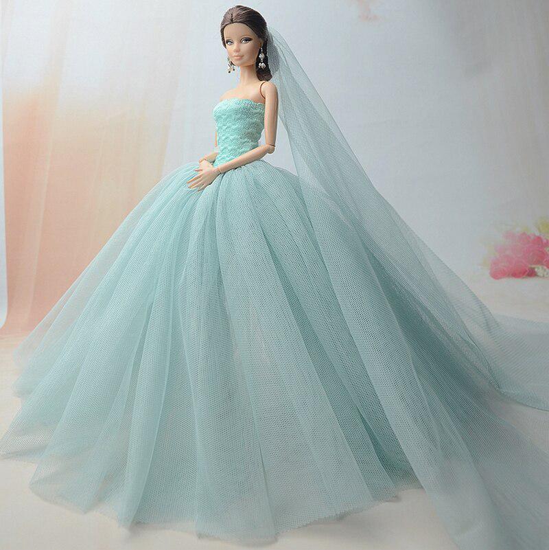 Doll Dresses Evening Gown Clothes Lace Wedding Dress +Veil For 11.5 Doll 1:6 Doll Accessories світло-зелений колір
Doll Dresses Evening Gown Clothes Lace Wedding Dress +Veil For 11.5 Doll 1:6 Doll Accessories світло-зелений колір