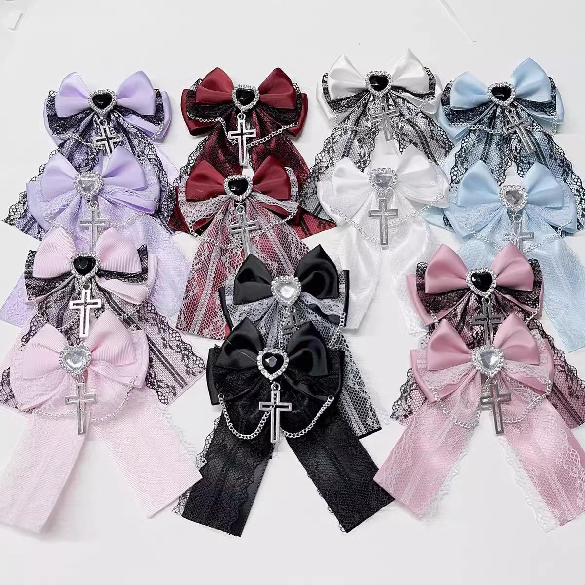 Multi-Color Fashion Bow Lace Chain Lolita Double Hair Clip White with Black Lace Hair Clip
Multi-Color Fashion Bow Lace Chain Lolita Double Hair Clip White with Black Lace Hair Clip