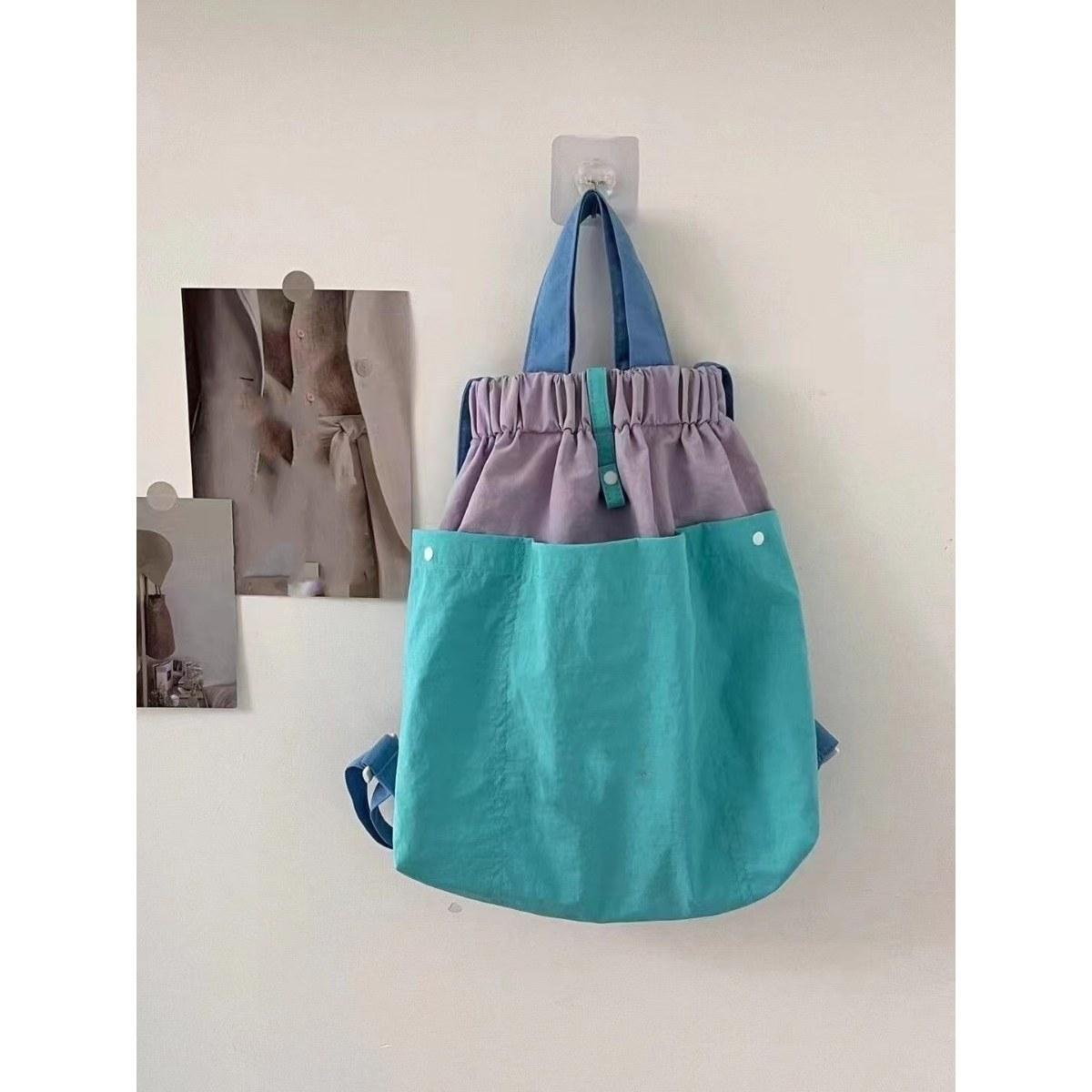 School bag female junior high school student high school student primary school student contrasting color girl backpack cute lightweight синий
School bag female junior high school student high school student primary school student contrasting color girl backpack cute lightweight синий