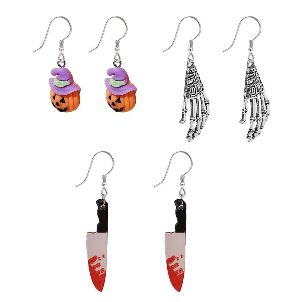 Хэллоуин 3 пары сережек-крючков с тыквой, красной кровью, ножом, страшными когтями, висячими серьгами для женщин, девочек, праздников, вечеринок, подарков silver
Хэллоуин 3 пары сережек-крючков с тыквой, красной кровью, ножом, страшными когтями, висячими серьгами для женщин, девочек, праздников, вечеринок, подарков silver