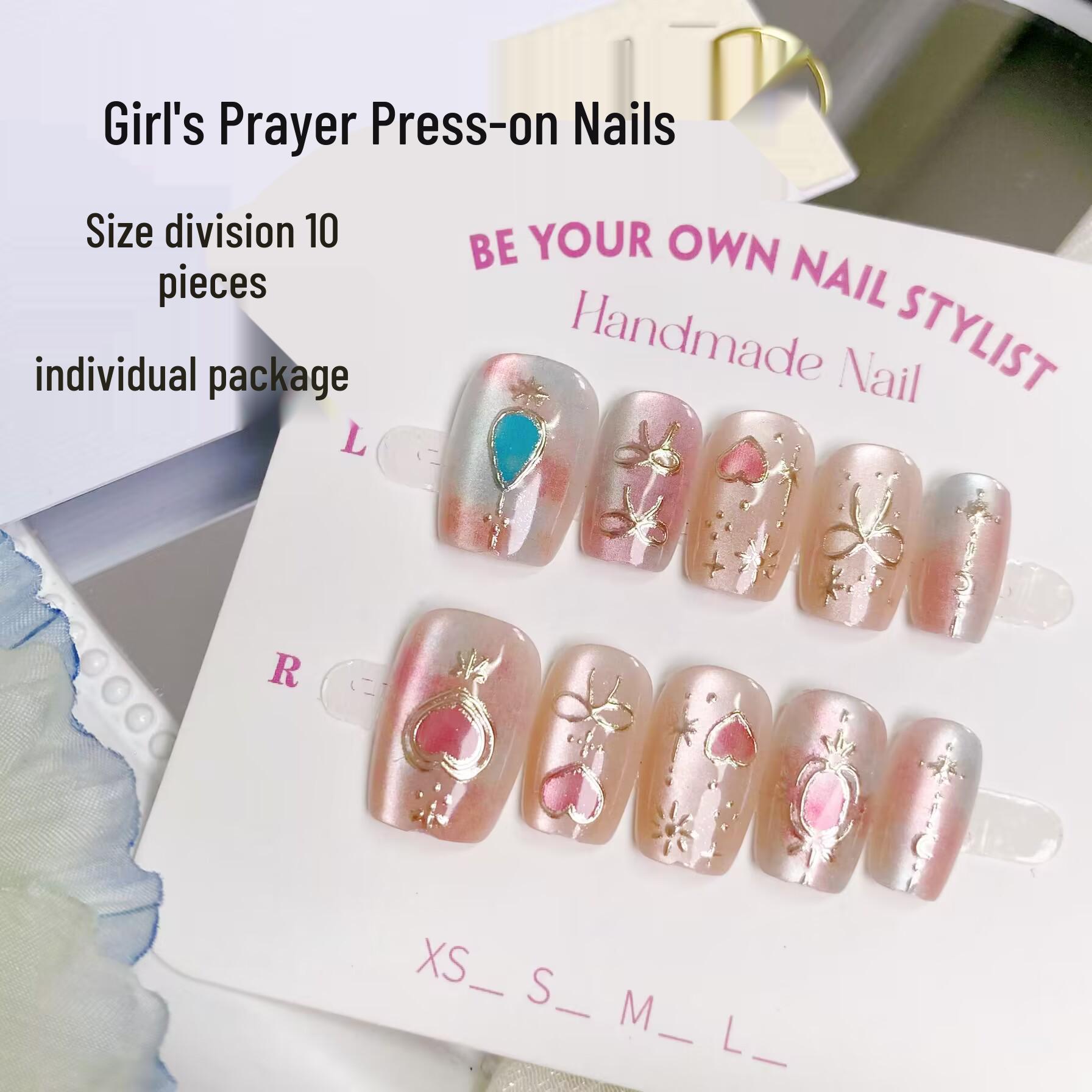 Gilt 3D Cat Eye Wearable Nails: Dreamy, Girly, Sweet Pre-Made Nail Art Set (10 Pieces)
Gilt 3D Cat Eye Wearable Nails: Dreamy, Girly, Sweet Pre-Made Nail Art Set (10 Pieces)