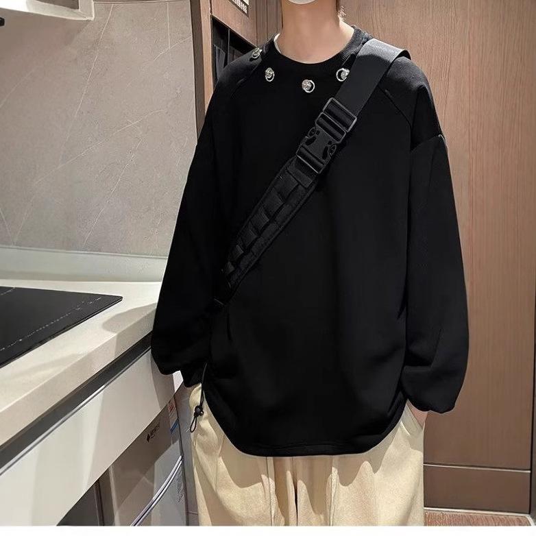 Green Rivet Design Sense Sweater Male s Retro Round-Shaped Neck Pullover Coat High Quality Durable Construction Practical Daily Use XXXL чорний
Green Rivet Design Sense Sweater Male s Retro Round-Shaped Neck Pullover Coat High Quality Durable Construction Practical Daily Use XXXL чорний