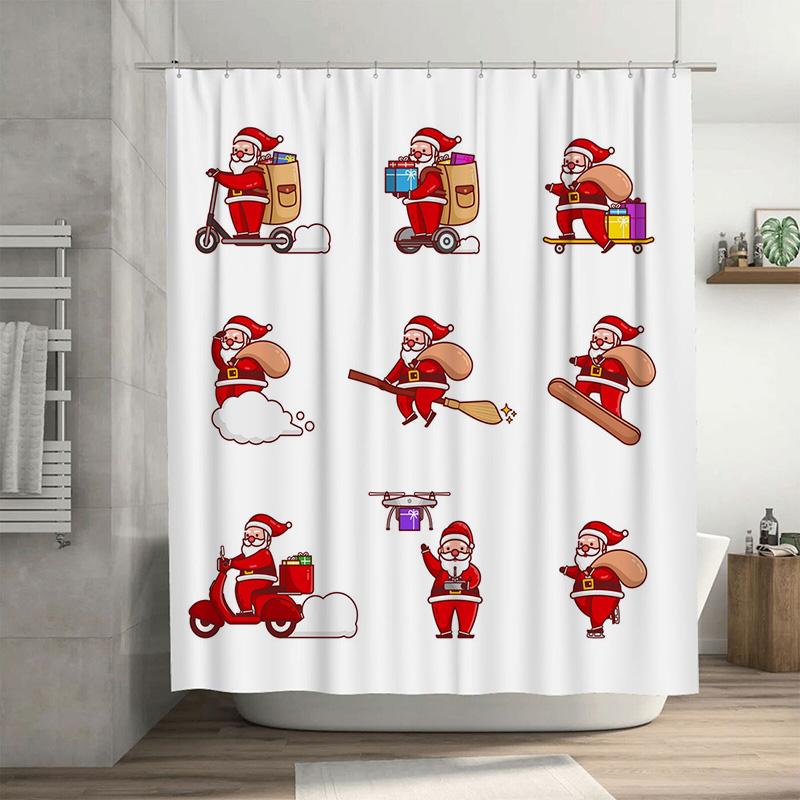 Tu Santa Claus Christmas Shower Curtain Festive Holiday Bathroom Decor Waterproof Holiday Home Decor Festive Pattern Xmas Shower W60H190(CM)-1 Pcs
Tu Santa Claus Christmas Shower Curtain Festive Holiday Bathroom Decor Waterproof Holiday Home Decor Festive Pattern Xmas Shower W60H190(CM)-1 Pcs