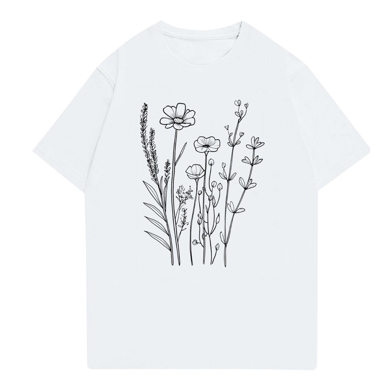 Жіноча модна повсякденна футболка з принтом і круглим вирізом з короткими рукавами Топ Футболка Топ XL білий
Жіноча модна повсякденна футболка з принтом і круглим вирізом з короткими рукавами Топ Футболка Топ XL білий