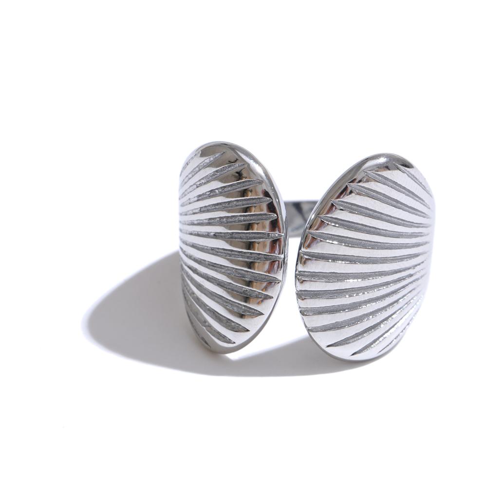 Yhpup High Quality Stainless Steel Metal Shell Stripe Geometric Open Adjustable Ring Texture Fashion Summer Holiday Jewelry resizable
Yhpup High Quality Stainless Steel Metal Shell Stripe Geometric Open Adjustable Ring Texture Fashion Summer Holiday Jewelry resizable