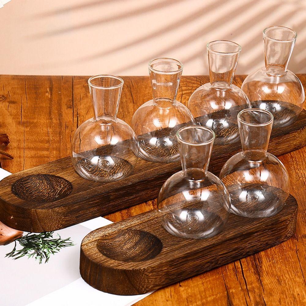 with Wooden Tray Plant Terrarium Propagation Station Desktop Decorating Flowerpot Indoor 3Pcs
with Wooden Tray Plant Terrarium Propagation Station Desktop Decorating Flowerpot Indoor 3Pcs