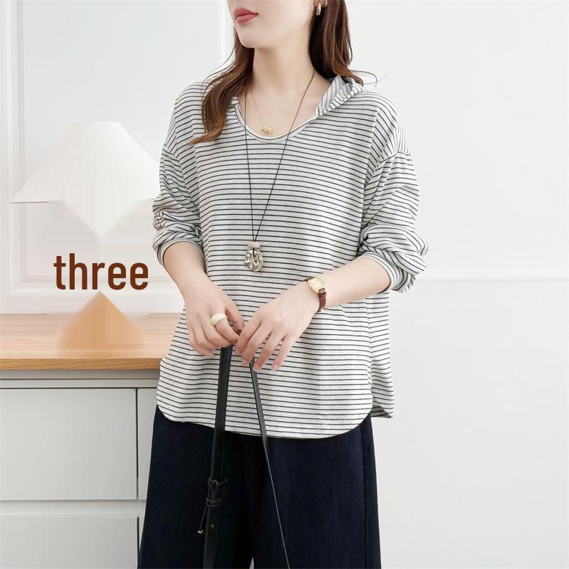2025 Autumn Women s Plus Size Striped Long Sleeve Hooded Pullover Shirt (Style 8631) 2XL белый
2025 Autumn Women s Plus Size Striped Long Sleeve Hooded Pullover Shirt (Style 8631) 2XL белый