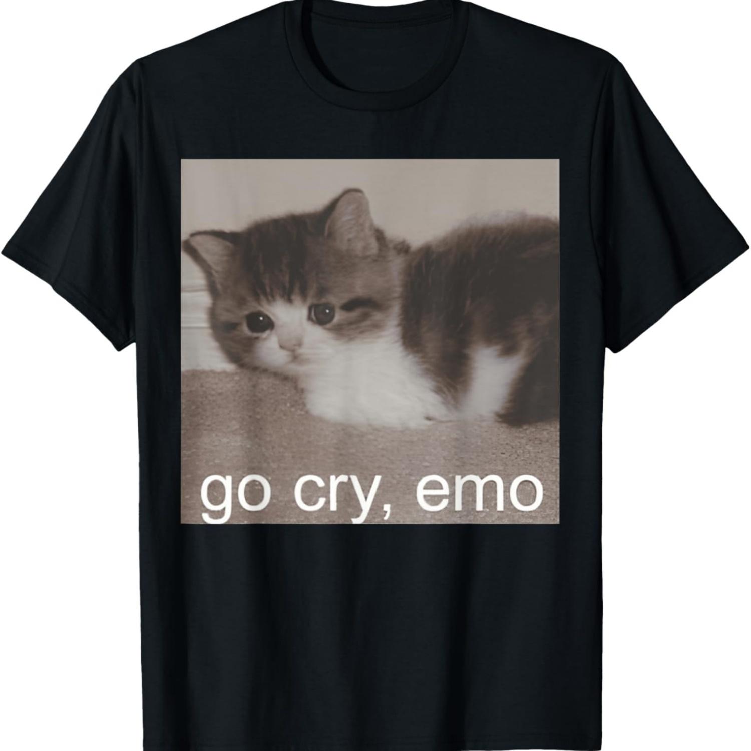 Go Cry Emo Cat FUNNY MEME CUTE Go Cry Emo Cat T-Shirt S чёрный
Go Cry Emo Cat FUNNY MEME CUTE Go Cry Emo Cat T-Shirt S чёрный