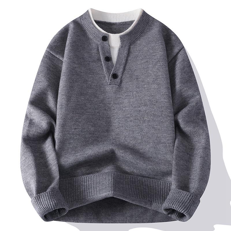 Men s Trendy Solid Color Knit Sweater: 2025 Autumn/Winter New Style, Fake Two-Piece, Thick, Casual Fashion Versatile Clothing Large сірий колір
Men s Trendy Solid Color Knit Sweater: 2025 Autumn/Winter New Style, Fake Two-Piece, Thick, Casual Fashion Versatile Clothing Large сірий колір