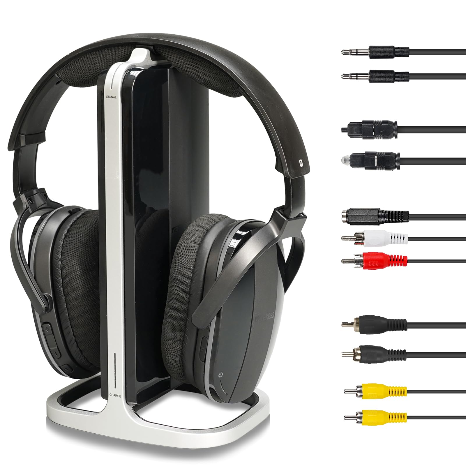 Retekess TA007 Headphones for Calls Charging Dock No Audio Plug and Charges with Large Lightweight and Headphones for Suitable for Seniors TV, чорний
Retekess TA007 Headphones for Calls Charging Dock No Audio Plug and Charges with Large Lightweight and Headphones for Suitable for Seniors TV, чорний