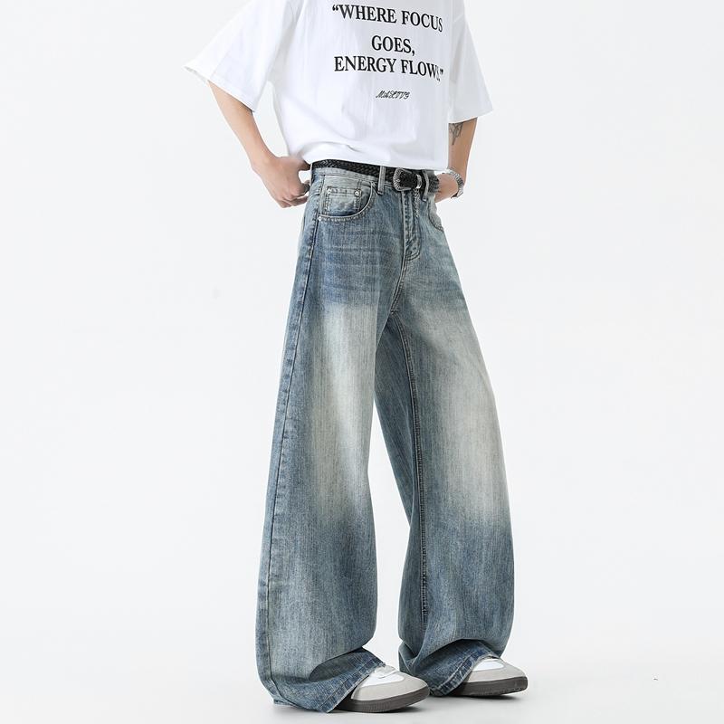 Bent Knife Jeans for Men Spring Water Laundry Vintage Trendy American High Street Bamboo Bun Loose Wide Leg Pants S синій
Bent Knife Jeans for Men Spring Water Laundry Vintage Trendy American High Street Bamboo Bun Loose Wide Leg Pants S синій