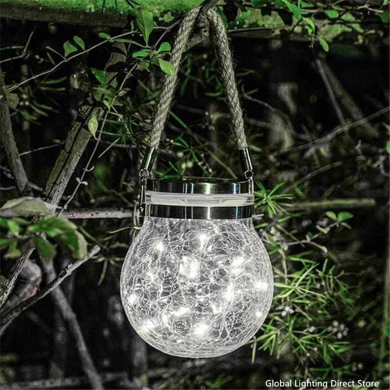 Solar Outdoor Garden Light Cracked Glass Ball Hanging Lantern, Waterproof LED Lamp for Patio Yard Pathway Balcony Decor 1PC
Solar Outdoor Garden Light Cracked Glass Ball Hanging Lantern, Waterproof LED Lamp for Patio Yard Pathway Balcony Decor 1PC