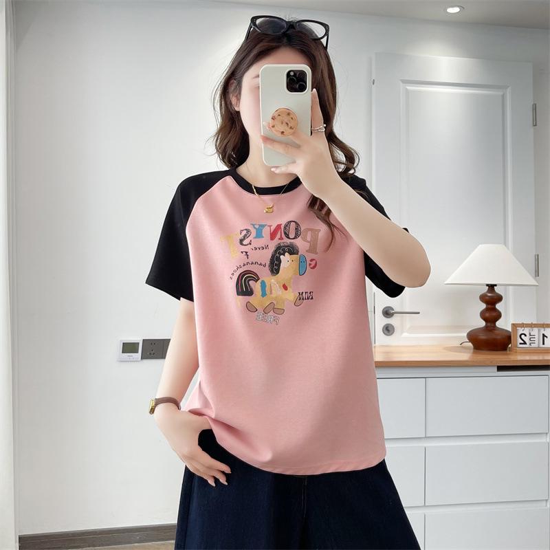 Plus Size Women s Color Block Cartoon Print Round Neck Slimming Top 2XL рожевий
Plus Size Women s Color Block Cartoon Print Round Neck Slimming Top 2XL рожевий