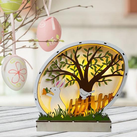 Пасхальный орнамент Burr Room DIY Free Hollow Design Living Wooden Bunny Craft со светодиодной подсветкой для вечеринок
Пасхальный орнамент Burr Room DIY Free Hollow Design Living Wooden Bunny Craft со светодиодной подсветкой для вечеринок