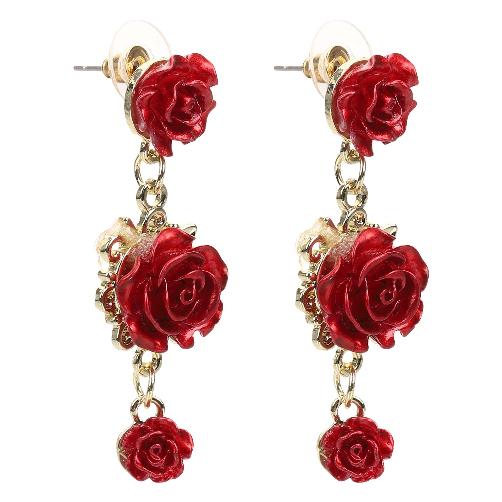 Red Vintage Rose Dangle Earrings Unique Flower Jewelry For Women Retro Accessories Evening Party Wear Fashion Jewelry темно-красного
Red Vintage Rose Dangle Earrings Unique Flower Jewelry For Women Retro Accessories Evening Party Wear Fashion Jewelry темно-красного