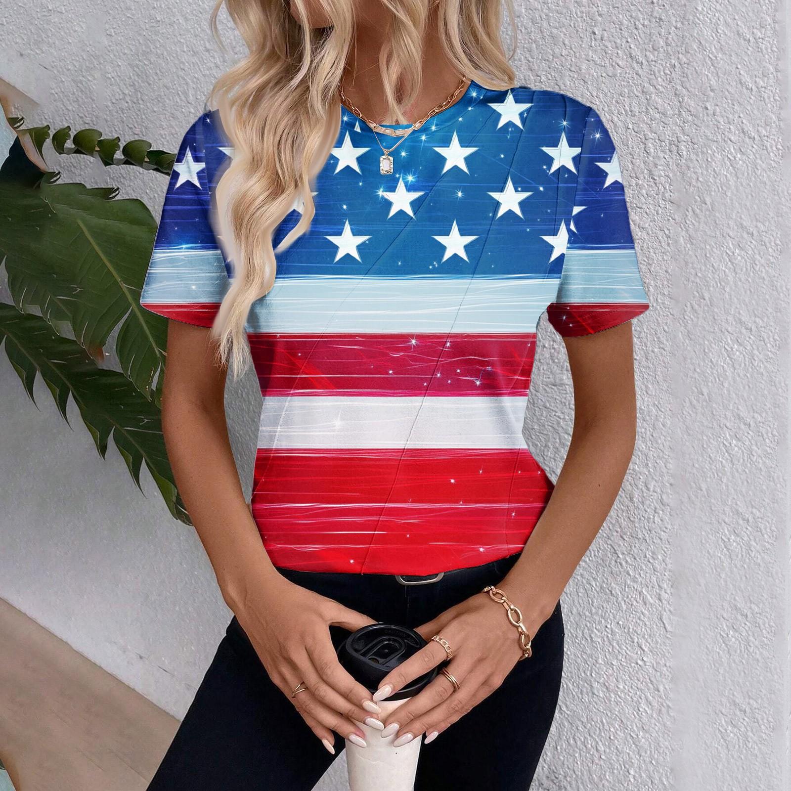 Women s Short Sleeve Independence Day Print Top L винний
Women s Short Sleeve Independence Day Print Top L винний