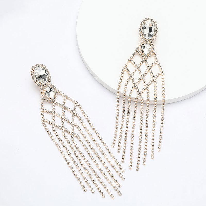 Rhinestone Accessories, Fashion Mesh Tassel Earrings, Exaggerated Luxury Earrings Women S Earrings золотий
Rhinestone Accessories, Fashion Mesh Tassel Earrings, Exaggerated Luxury Earrings Women S Earrings золотий