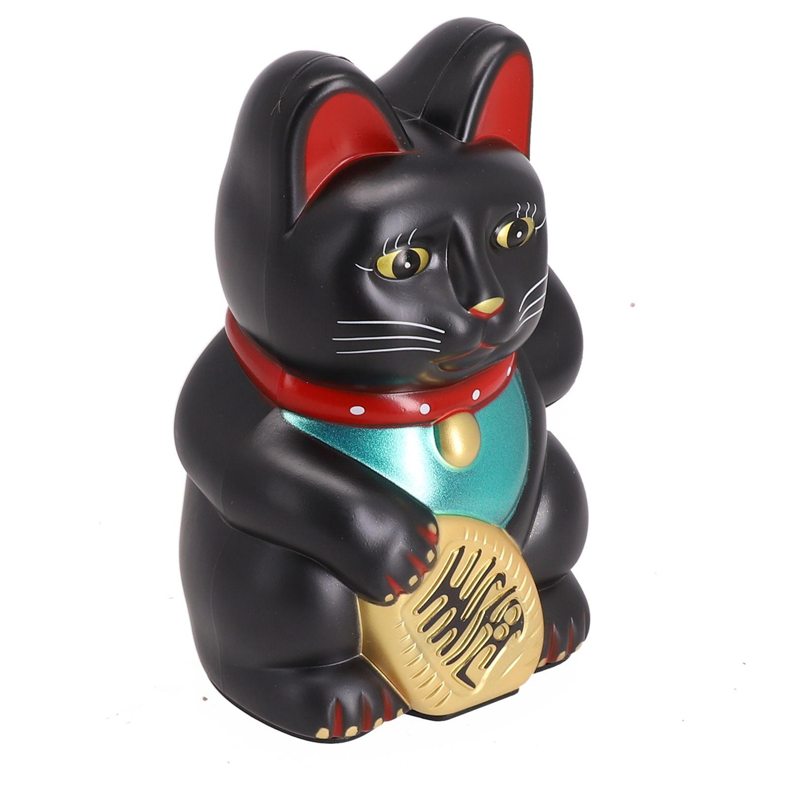 6 inch Plastic Lucky Cat with Motorized Waving Arm for Shop Counter Office Table Home Interior Decoration Gold Nugget in Hand чорний
6 inch Plastic Lucky Cat with Motorized Waving Arm for Shop Counter Office Table Home Interior Decoration Gold Nugget in Hand чорний