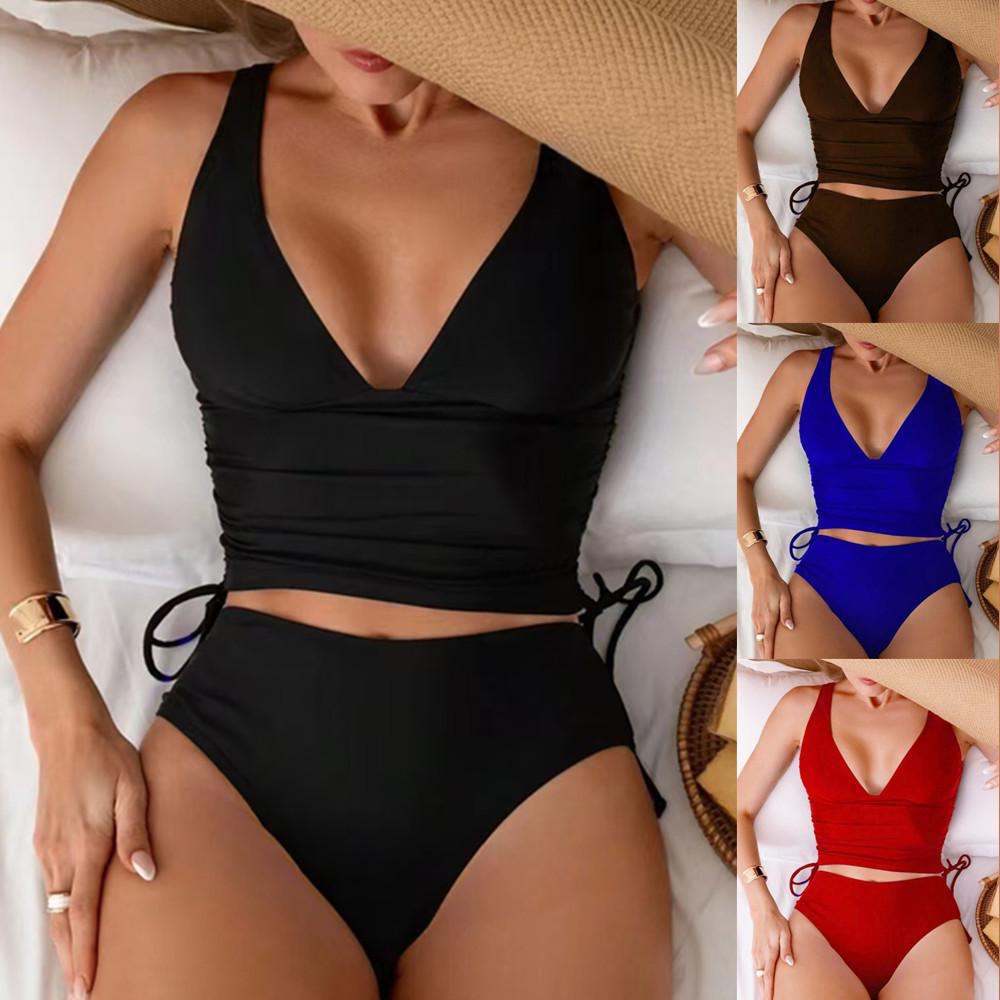 2025 European & American Backless Drawstring Boyleg Swimsuit Set for Women Extra Large чорний
2025 European & American Backless Drawstring Boyleg Swimsuit Set for Women Extra Large чорний