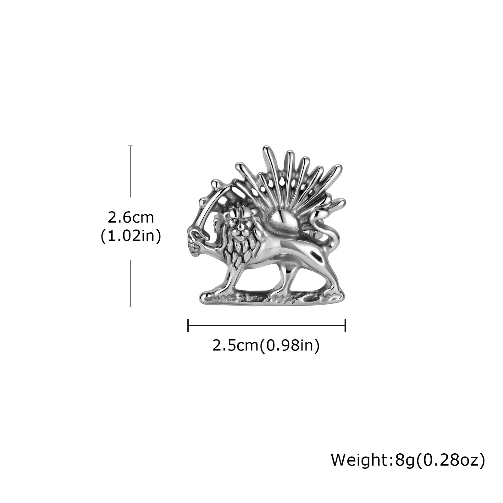 Stainless Steel Persian Lion and Sun Pins Brooch for Men, Persia Shamshir Shir Khorshid Collar Badges, Vintage Fashion Jewelry
Stainless Steel Persian Lion and Sun Pins Brooch for Men, Persia Shamshir Shir Khorshid Collar Badges, Vintage Fashion Jewelry