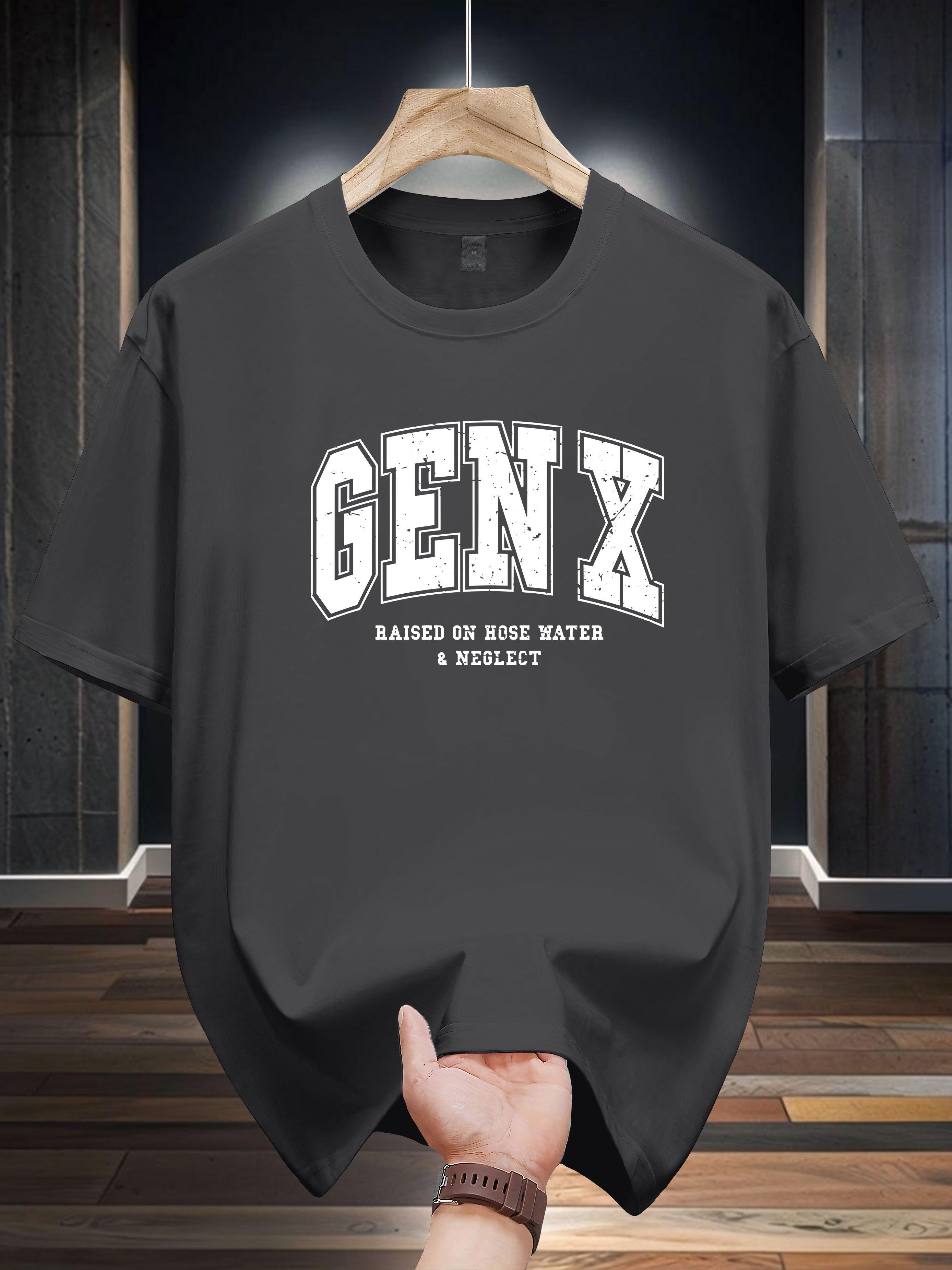 Niuwang Selection 200g 100% Cotton Short Sleeve T-shirt - Black Casual Graphic Tee with Bold GENX Design & Rages on Bone Water Print S
Niuwang Selection 200g 100% Cotton Short Sleeve T-shirt - Black Casual Graphic Tee with Bold GENX Design & Rages on Bone Water Print S