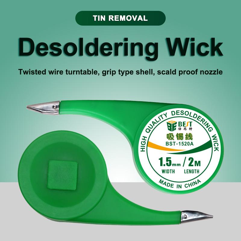 BEST Wick Remover Tin Anti-Hot Desoldering Wick Wire Removal Line Repair Tool BET-1520A
BEST Wick Remover Tin Anti-Hot Desoldering Wick Wire Removal Line Repair Tool BET-1520A