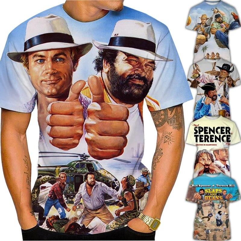 2024 Новая модная футболка Bud Spencer Terence Hill, мужская повседневная футболка с короткими рукавами, летняя модная футболка с 3D принтом
2024 Новая модная футболка Bud Spencer Terence Hill, мужская повседневная футболка с короткими рукавами, летняя модная футболка с 3D принтом