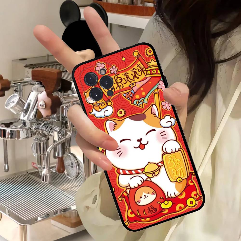 Maneki Neko Lucky Money Cat Phone Case For IPhone 16 Pro Max 15 17 Plus 14 13 12 Mini 11 Black Cover iPhone 12
Maneki Neko Lucky Money Cat Phone Case For IPhone 16 Pro Max 15 17 Plus 14 13 12 Mini 11 Black Cover iPhone 12