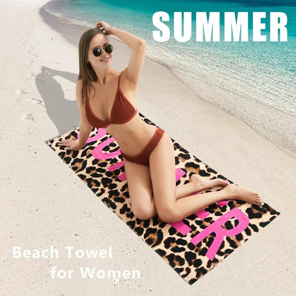 Leopard print single side printed beach towel Bath towel is super absorbent, suitable for family light travel W40*H60(CM)
Leopard print single side printed beach towel Bath towel is super absorbent, suitable for family light travel W40*H60(CM)