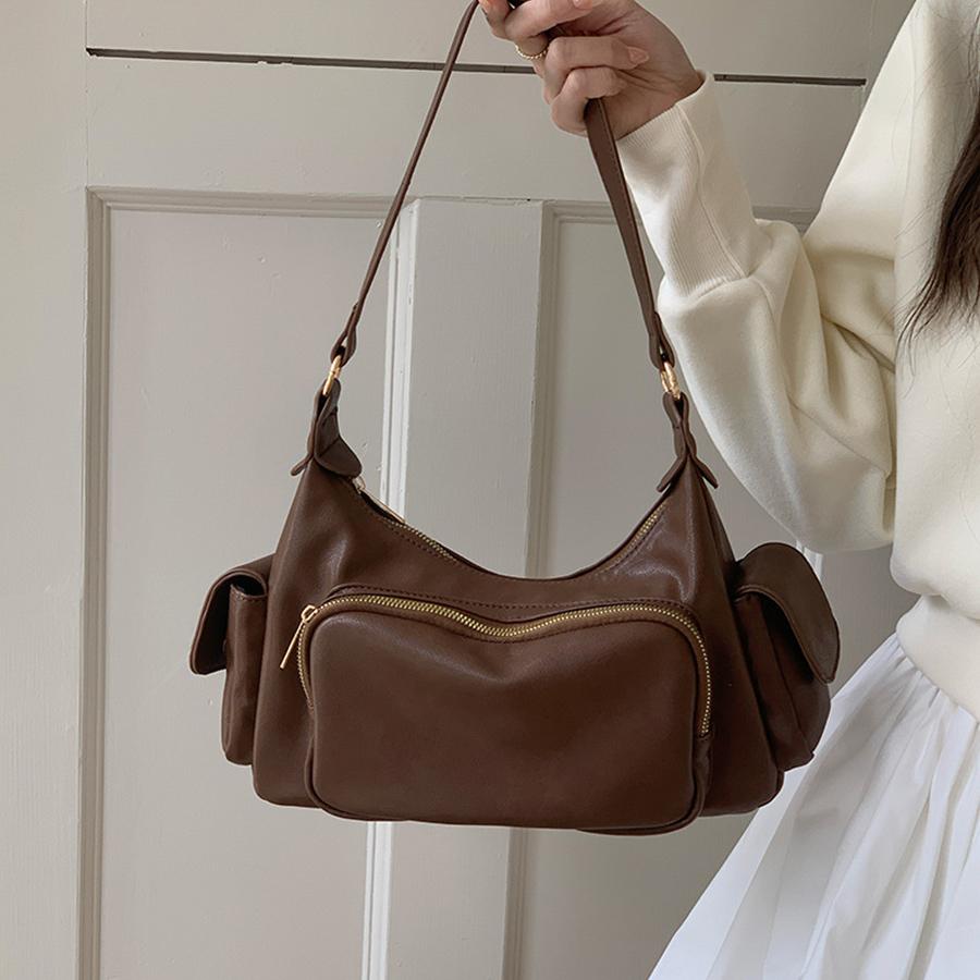 Women Vintage Pu Leather Punk Shoulder Bag Y2k Design Black Handbag for Cool Girls Gothic Underarm Bags Commuter Underarm Bags 18x8.5x29cm коричневий
Women Vintage Pu Leather Punk Shoulder Bag Y2k Design Black Handbag for Cool Girls Gothic Underarm Bags Commuter Underarm Bags 18x8.5x29cm коричневий