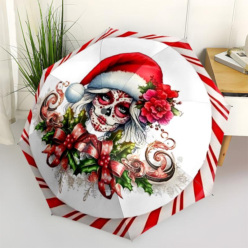 1pc Christmas Sugar Skull Automatic Umbrella - Stylish, Durable, with 8-Rib Manual Open Design, Elegant Black Handleyy250920165
1pc Christmas Sugar Skull Automatic Umbrella - Stylish, Durable, with 8-Rib Manual Open Design, Elegant Black Handleyy250920165