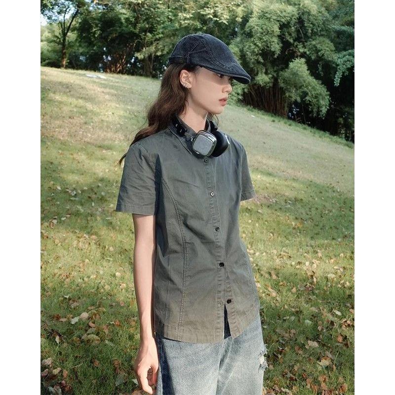 Solid Color Slim Fit Women s Short Sleeved Shirts with Fashionable Design Front Shoulder Tops Versatile Ladies Clothing One Size
Solid Color Slim Fit Women s Short Sleeved Shirts with Fashionable Design Front Shoulder Tops Versatile Ladies Clothing One Size