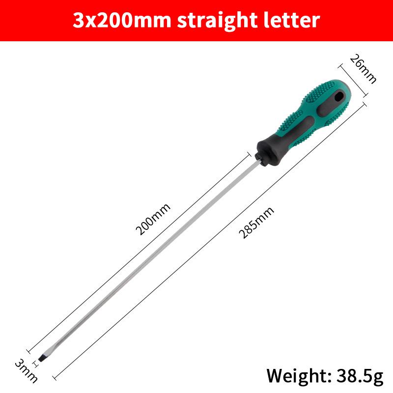 1 шт. Зеленая резиновая ручка Магнитная отвертка Длинная шлицевая отвертка Инструмент для установки и разборки 3MM 200MM Flat
1 шт. Зеленая резиновая ручка Магнитная отвертка Длинная шлицевая отвертка Инструмент для установки и разборки 3MM 200MM Flat