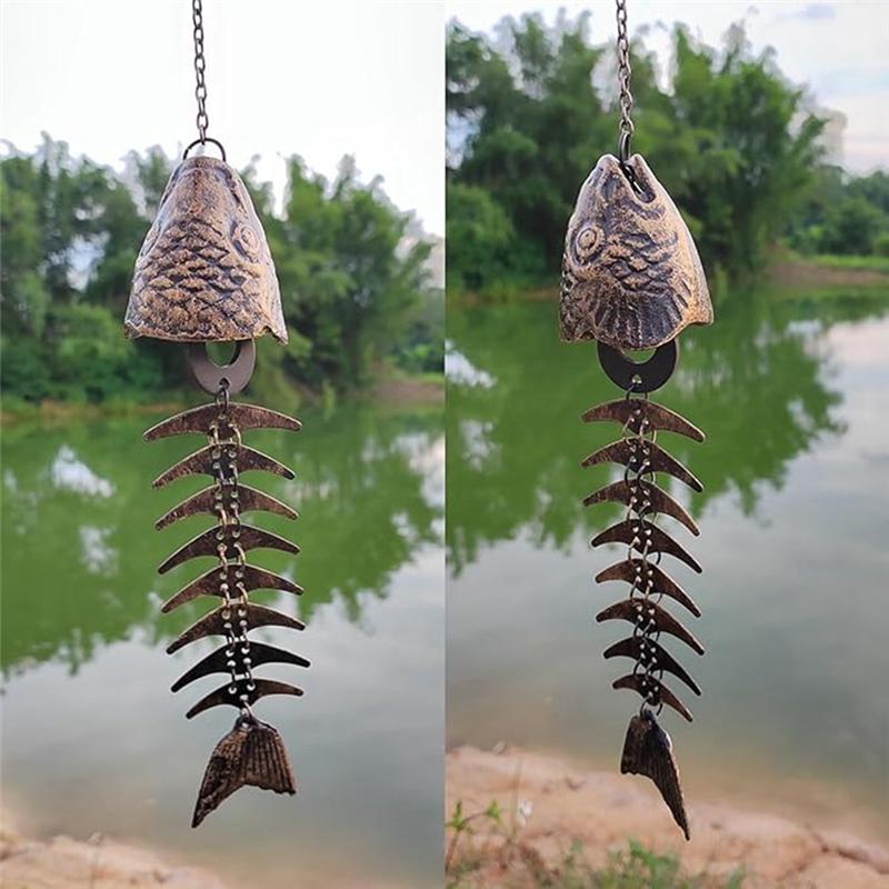 2PCS Fish Windchime,Fish Skeleton Windchime,Fish Bone Cast Iron Wind Chimes Vintage Metal Wind Chimes Outdoor Soothing Dura
2PCS Fish Windchime,Fish Skeleton Windchime,Fish Bone Cast Iron Wind Chimes Vintage Metal Wind Chimes Outdoor Soothing Dura